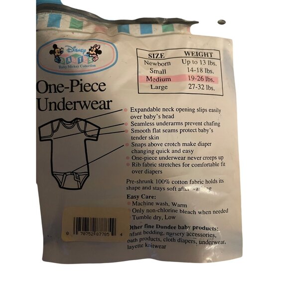 Looney Tunes & Disney Baby Onesies Newborn & Medium One-Piece Underwear USA 90s - Picture 11 of 15